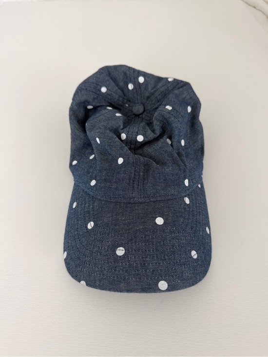 J. Crew Accessories - J. Crew chambray hat with white Polka Dots